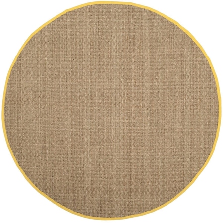 Safavieh Natural Fiber Round Rugs, Natural and Gold - 6 x 6 ft. NF114X-6R